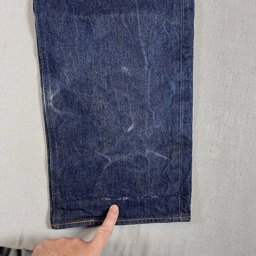 Levis Jeans Mens 40x34 Blue 501 XX‎ Straight Fit Button Fly Dark Wash Denim